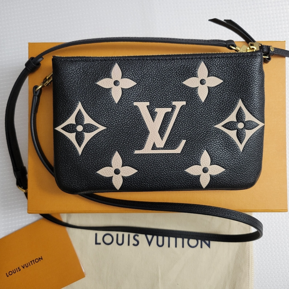 Authentic Louis Vuitton Double Zip Pochette Bicolor